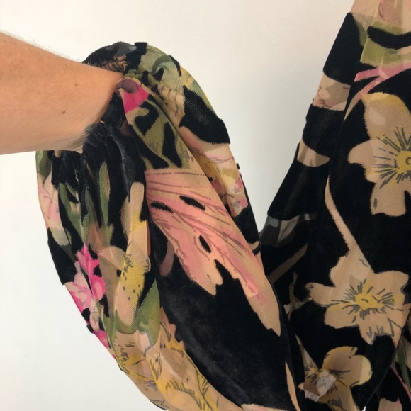 NEW Eliza J Print Burnout Velvet Shift Dress 0010 - Picture 5 of 8